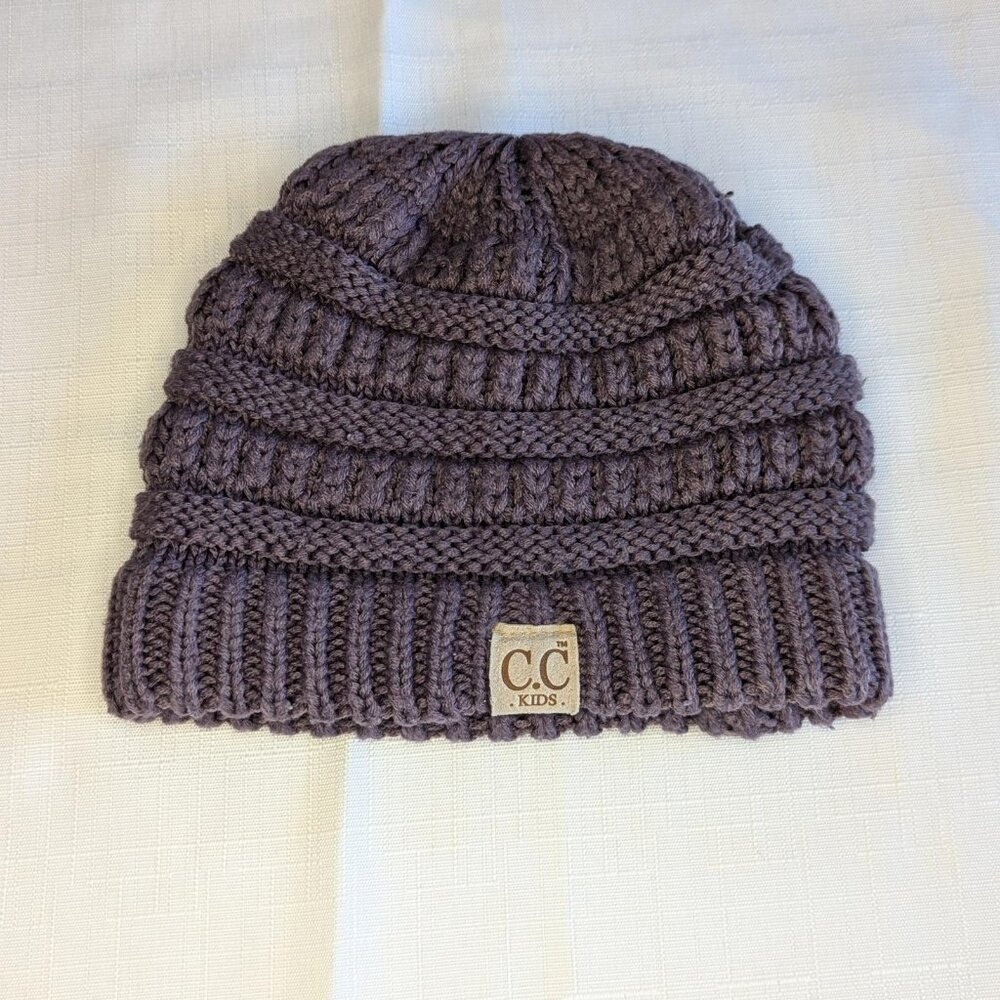 CC Kids Cable Knit Beanie In‎ Purple